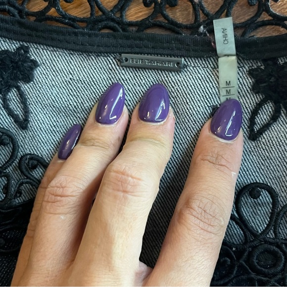 Elie Tahari Esperanza Embroidered Lace-Back Denim Jacket, Blue size M - Picture 10 of 11